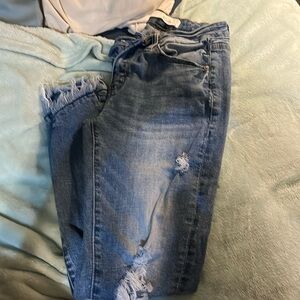 Kancan skinny distressed jeans